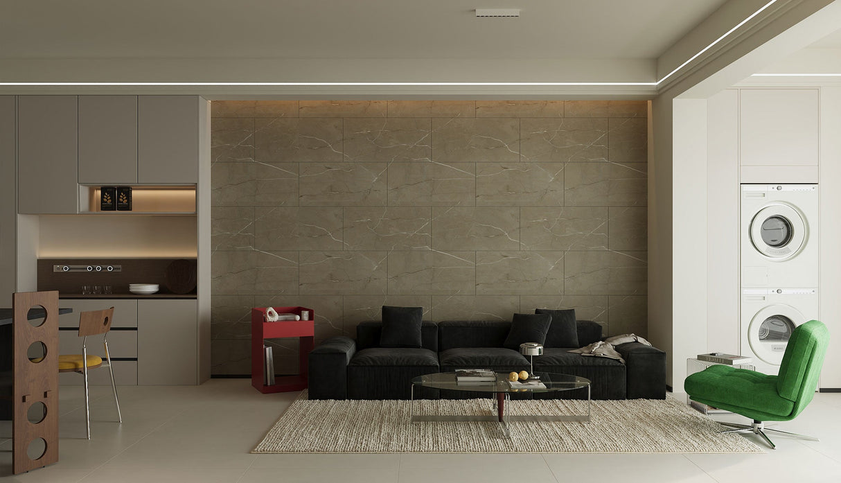 SPC-Wandverkleidung Marmor Braun 800x400mm - Inhalt 1,92m²