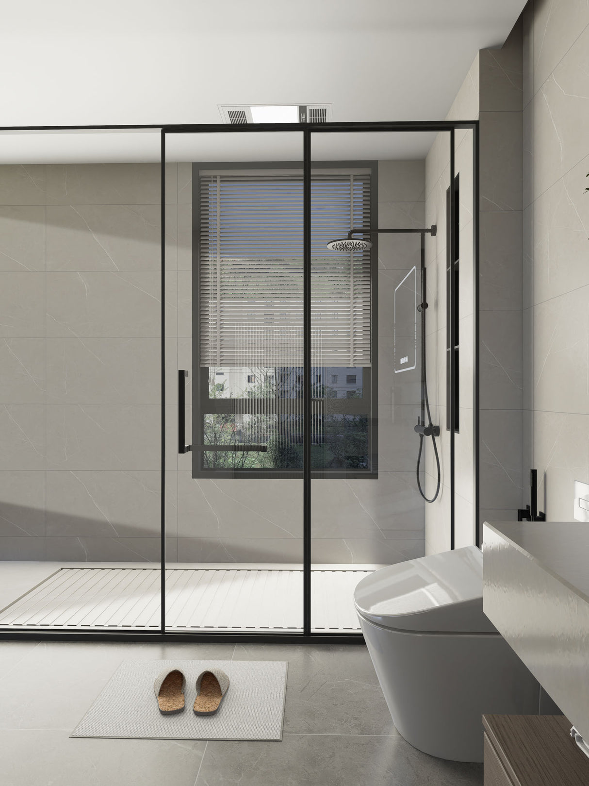 SPC-Wandverkleidung Beige Grau 800x400mm