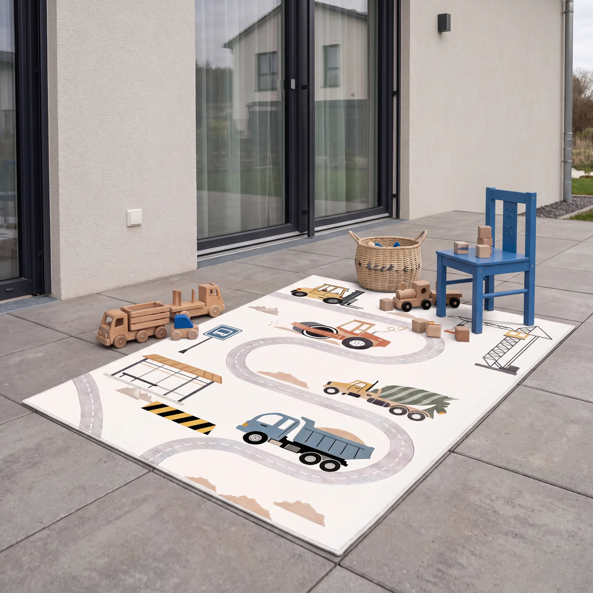 Kinderteppich Engineering Vehicle waschbar