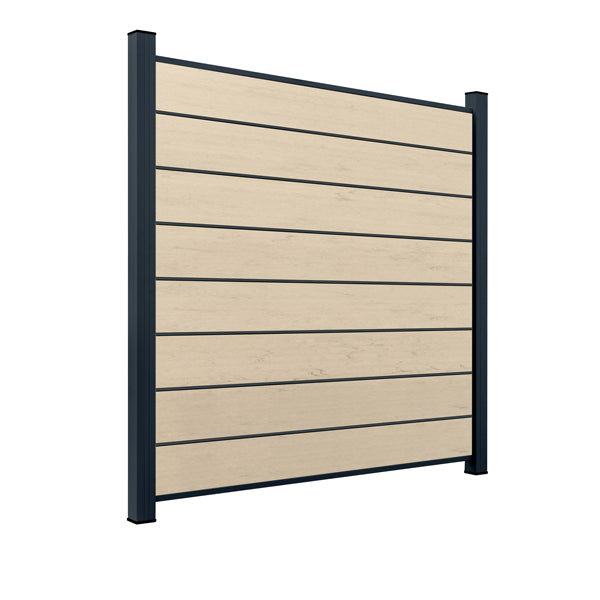 ModuLine Zaun-Komplettset ENZO, WPC Elfenbein