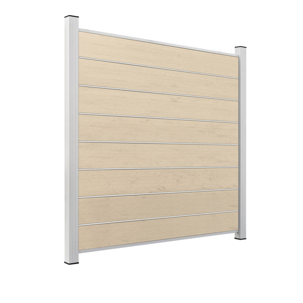 ModuLine Zaun-Komplettset ENZO, WPC Elfenbein