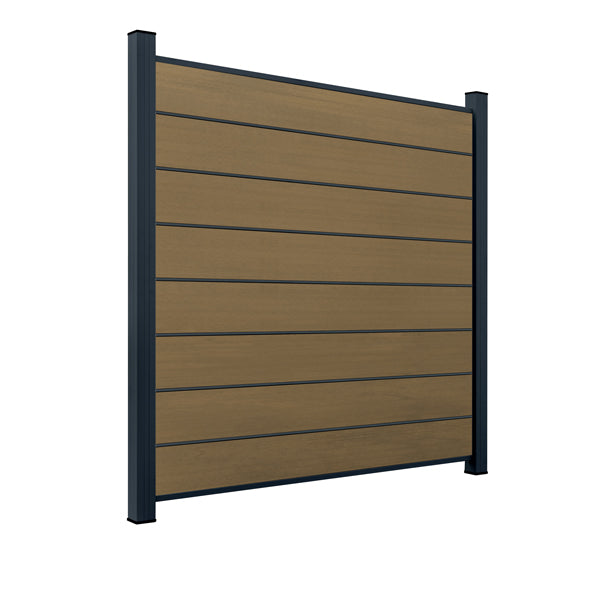 ModuLine Zaun-Komplettset ENZO, WPC Muskat