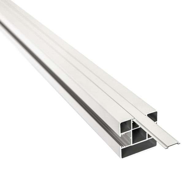 ModuLine Alu-Pfosten Seidengrau 80 x 80 inkl. Kappe und Abdeckprofil