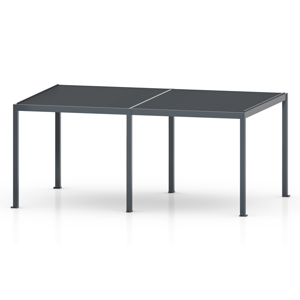 SkyShade Pro 4x5m Aluminium-Pergola mit LED & App-Steuerung – Anthrazit