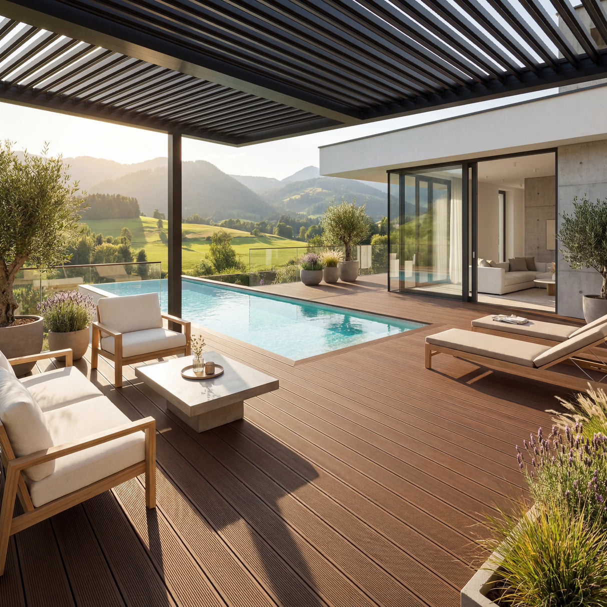 WPC Terrassendiele Hohlkammer Basic Kakao