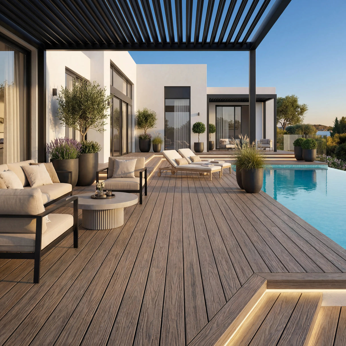 WPC Terrassendiele Hohlkammer Basic Kakao