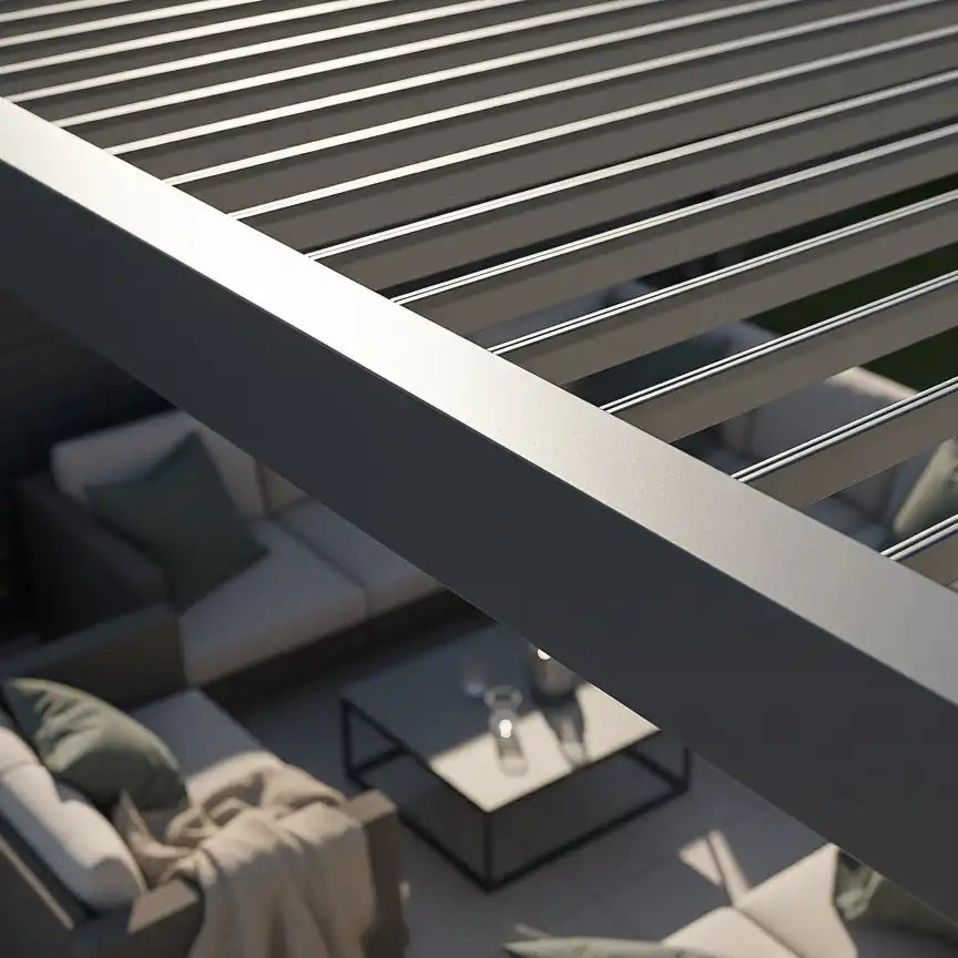 SkyShade Pro Aluminium-Pergola mit LED & App-Steuerung – Anthrazit