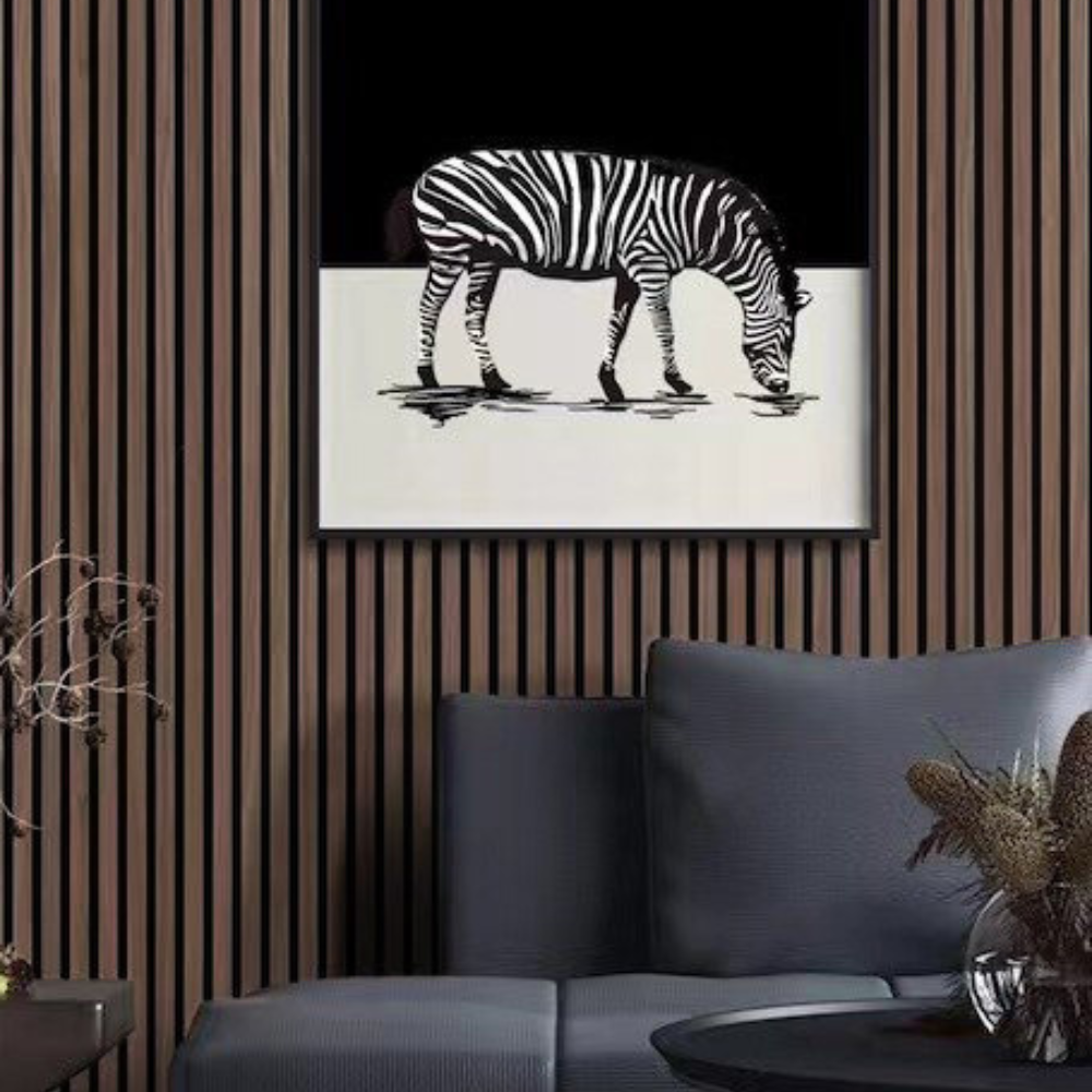 2er Set Wandverkleidung Akustikpaneel Comfort Walnuss 240x60cm