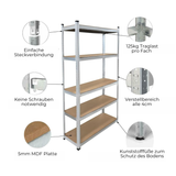 3x Schwerlastregal / Steckregal 180x90x40cm | 625kg Traglast