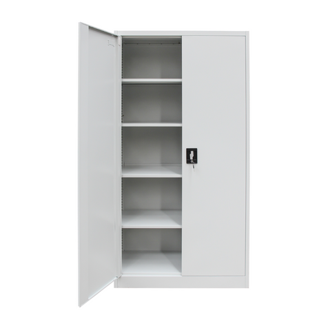 3er Set Stahlschrank XL 1950 x 900 x 450 cm