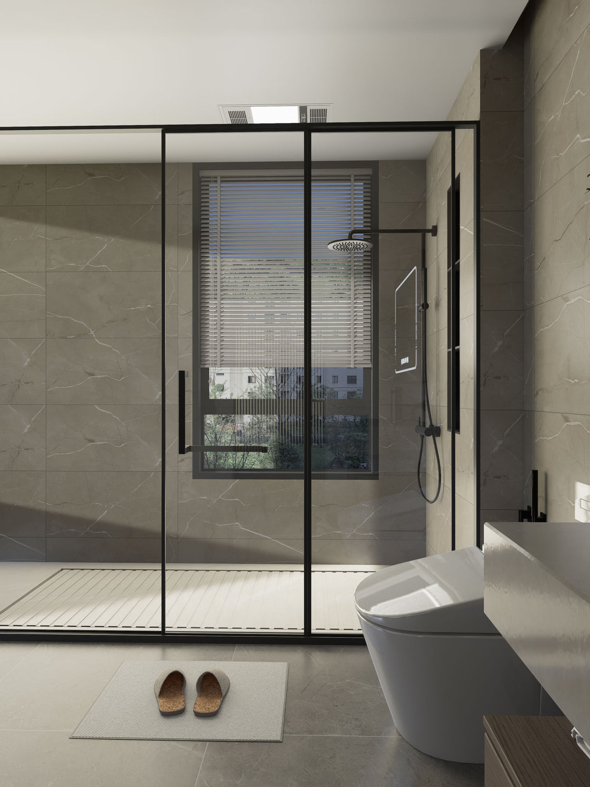 SPC-Wandverkleidung Marmor Braun 800x400mm