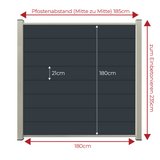 ModuLine ALU-Zaunprofil Komplettset MARIO / Anthrazit