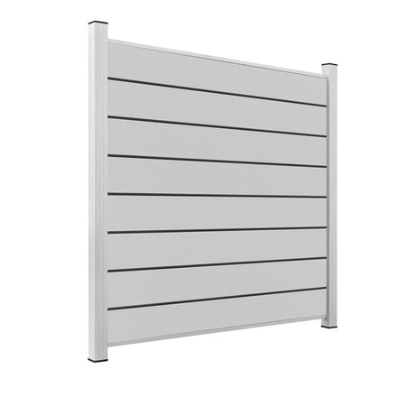 ModuLine ALU-Zaunprofil Komplettset MARIO / Seidengrau