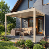 SkyShade Pro 3x4m Aluminium-Pergola mit LED & App-Steuerung – Seidengrau