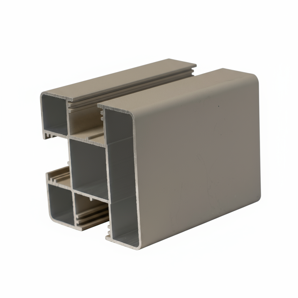 Muster ALU-Sichtschutzzaun Pfosten Seidengrau