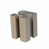 Muster ALU-Sichtschutzzaun Pfosten Seidengrau