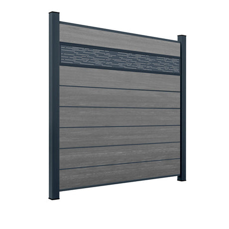 WPC Sichtschutzzaun ENZO Basalt - Style Anthrazit