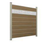 WPC Sichtschutzzaun ENZO Muskat - Style Seidengrau