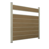 WPC Sichtschutzzaun ENZO Muskat - Style Seidengrau