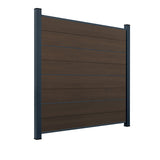 WPC Sichtschutzzaun ENZO Natur - Design Anthrazit