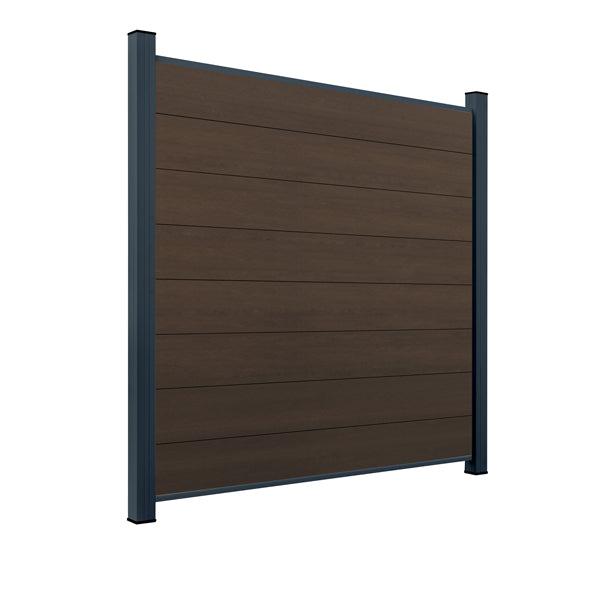 WPC Sichtschutzzaun ENZO Natur - Standard Anthrazit