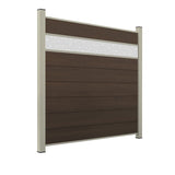 WPC Sichtschutzzaun ENZO Natur - Style Seidengrau