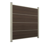 WPC Sichtschutzzaun ENZO Natur - Design Seidengrau