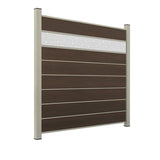 WPC Sichtschutzzaun ENZO Natur - Style Seidengrau