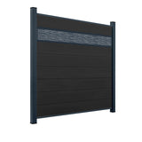 WPC Sichtschutzzaun ENZO Nero - Style Anthrazit