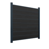 WPC Sichtschutzzaun ENZO Nero - Design Anthrazit