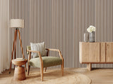 Akustikpaneel Premium Walnuss – Filz Beige 244 × 60 cm