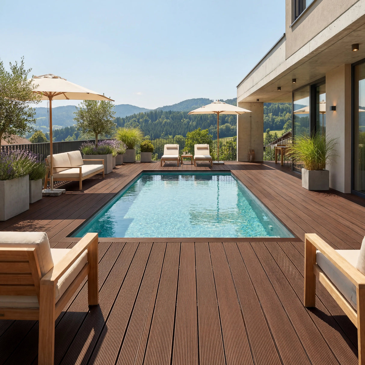 WPC Terrassendiele Hohlkammer Basic Kakao
