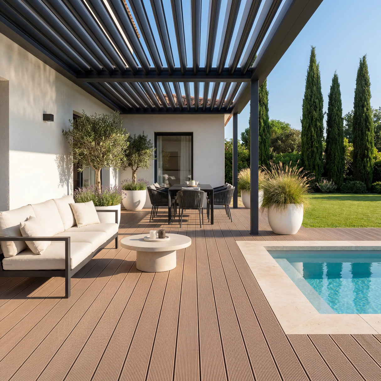 WPC Terrassendiele Hohlkammer Basic Teak