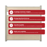 WPC Sichtschutzzaun ENZO Elfenbein - Style Seidengrau