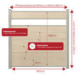 WPC Sichtschutzzaun ENZO Elfenbein - Style Seidengrau