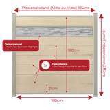 WPC Sichtschutzzaun ENZO Elfenbein - Style Seidengrau