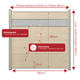 WPC Sichtschutzzaun ENZO Elfenbein - Style Seidengrau