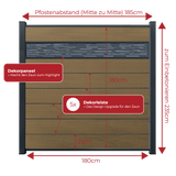WPC Sichtschutzzaun ENZO Muskat - Style Anthrazit