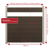 WPC Sichtschutzzaun ENZO Natur - Style Seidengrau