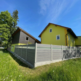 WPC Sichtschutzzaun ENZO Basalt - Style Seidengrau