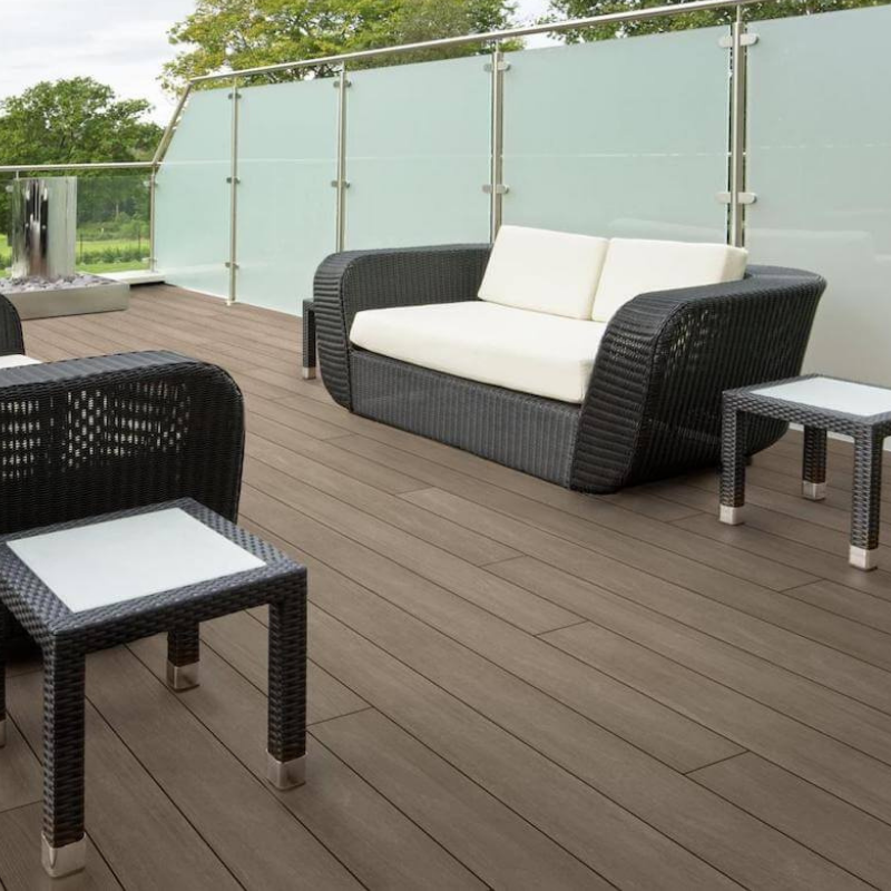 WPC Terrassendiele Diamantnuss Massiv ECO Beispielterrasse